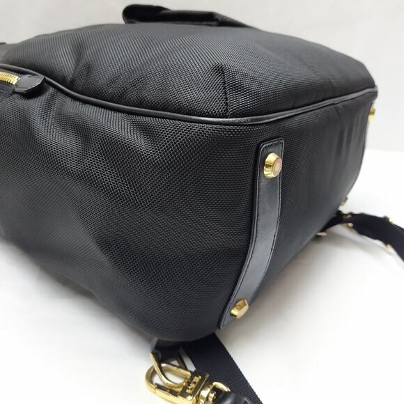 Tumi Black Nylon Leather Trim Zipper Closure Double Top Handles Backpack main image 14